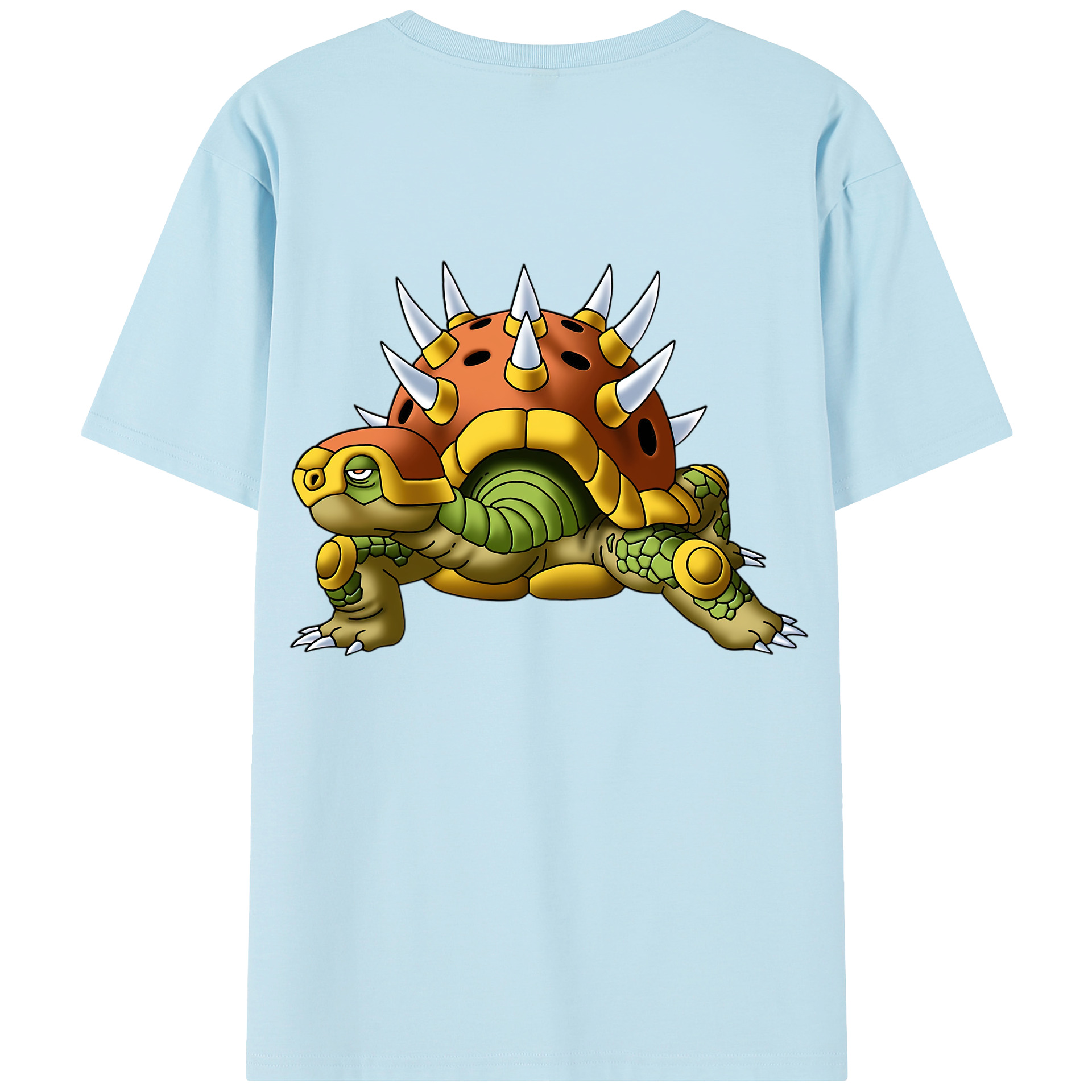 （画像用） ドラゴンクエスト Doragon Kuesuto Dragon Quest 綿100％半袖Tシャツ（背面プリント）
